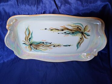 Ostalo posuđe: Oval,tanjir rucni rad,ruski 60,70te. Oval za serviranje,kolace — 3