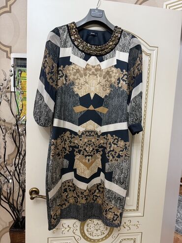 платья мама и дочь: Күнүмдүк көйнөк, Полиэстер, Түз, M, L