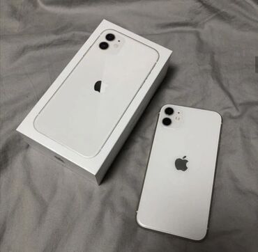 Apple iPhone: IPhone 11, Б/у, 128 ГБ, Белый, Защитное стекло, Чехол, Кабель, 87 %