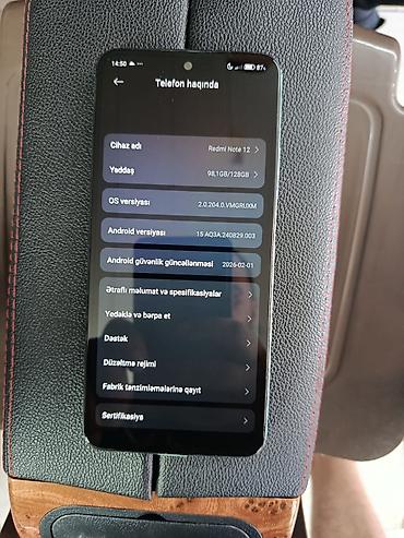 kantata 204: Redmi Note 12, 128 GB, rəng - Yaşıl, Sensor — 5