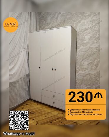 Rəflər: Açılan, 4 qapılı Düz dolab, Qarderob, paltar dolabı