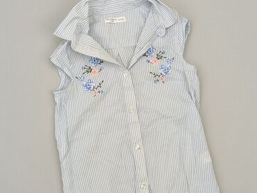 bluzka hiszpanka krótki rękaw: Shirt 5-6 years, condition - Very good, pattern - Striped, color - Light blue