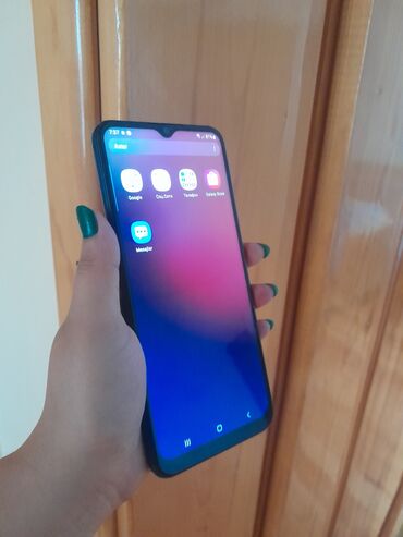 samsunq 3: Samsung Galaxy A22, 32 ГБ, цвет - Голубой, Отпечаток пальца, Две SIM карты