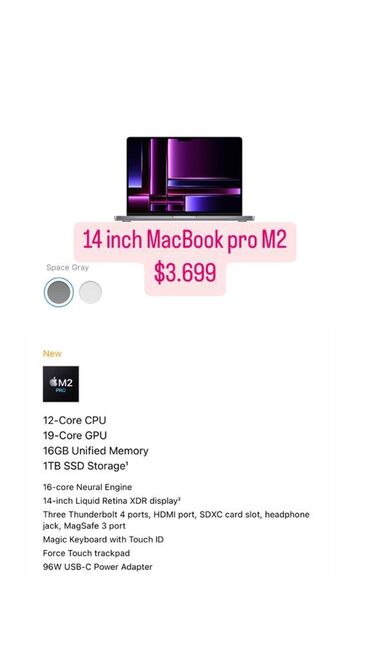 meizu pro: 14 İnch MacBook pro M2