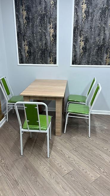 Bağ, çöl masa və oturacaq dəstləri: Yeni, Kvadrat masa, 4 stul, Açılmayan, Stullar ilə, Metal, Azərbaycan — 3