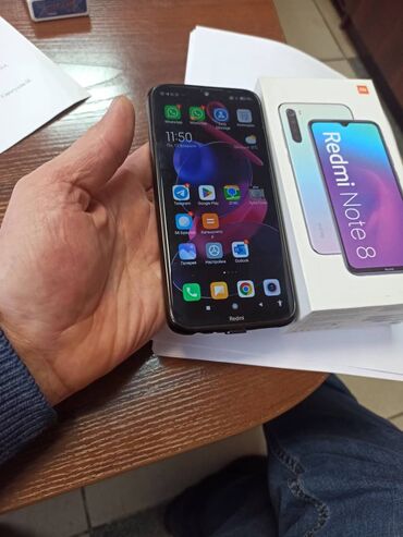 galaxy note 5: Xiaomi, Redmi Note 8, Б/у, 128 ГБ, цвет - Черный, 2 SIM