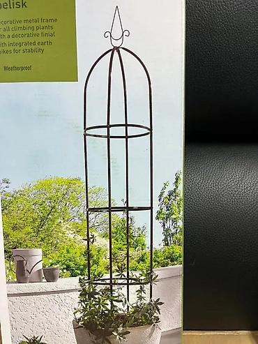 seme dipladenije: LIVARNO Home Garden Obelisk – dekorativna metalna potpora za penjačice — 5