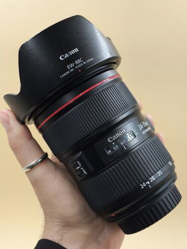nikon canta: Canon 24-70 f2.8 II versiyya. lens tam ideal vəziyyətdədir. çox az və