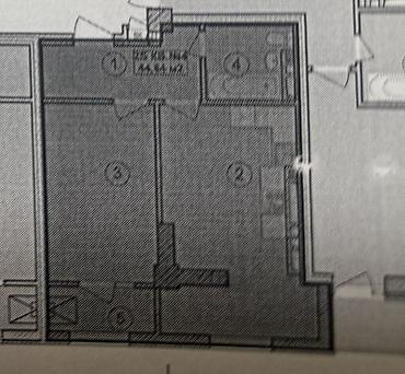 Продажа квартир: 1 комната, 45 м², Асанбай мкр Элитка, 2 этаж, ПСО (под самоотделку) — 5