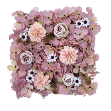 Süni güllər: Dekorativ süni gül paneli – kvadrat modul - Dizayn: sıx çiçək — 8