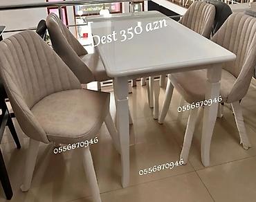 termo tek: Mətbəx üçün, Yeni, Açılmayan, Dördbucaq masa, 4 stul — 1