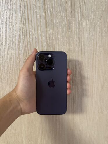 поко 3х про: IPhone 14 Pro, Б/у, 128 ГБ, Deep Purple, Чехол, 79 %