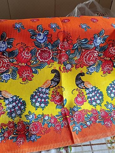 Полотенца: Кухонные вафельные полотенца с ярким принтом. размер 50/70 Материал — 14