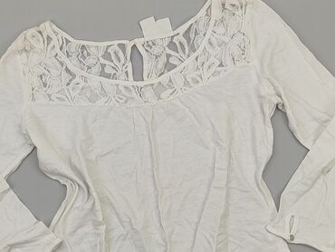 białe t shirty dekolt v: Blouse, H&M, M (EU 38), condition - Good