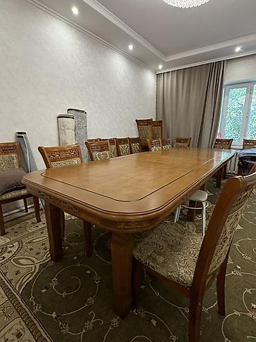 study table: Стол и стул для зала, Б/у, Самовывоз, цвет - Коричневый — 2