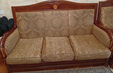 aile agaci: Klassik üslubda yemək otağı dəsti - Masa: Təbii ağac karkaslı, iti — 4