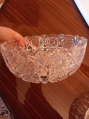 cex qablari: TƏZƏ xrustal meyvə qabı. Təki 35 manat Cütü 70 manat. Çex xrustalı — 5