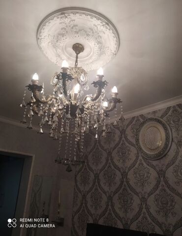 Lent lampalar: Çılçıraq, 10 və daha çox lampa, Xrustal