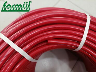 купить пластиковый бак для воды: Formül markalı qırmızı PEX boru rulonu - İstifadə sahəsi: isti döşəmə