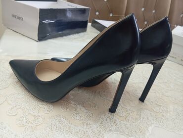 qara cins pencekler: Tuflilər, Nine West, Ölçü: 38, rəng - Qara, İşlənmiş