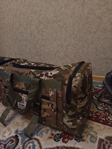 Спортивные сумки: Kamo rəngli iri tutumlu duffel çanta - Naxış: çoxrəngli kamuflyaj - — 3