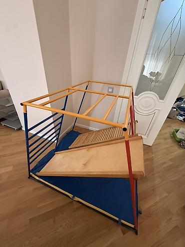 divar ciragi: Uşaq üçün ev tipli idman kompleksi - Metallik karkaslı, rəngli — 5