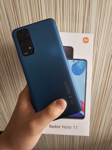 Техника и электроника: Xiaomi, Redmi Note 11, Б/у, 128 ГБ, цвет - Синий, 2 SIM