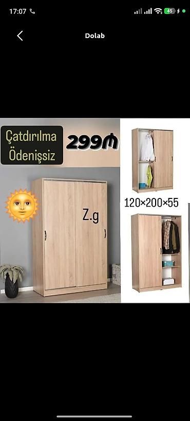 skaf: Yeni, 2 qapılı, Kupe, Düz dolab — 1