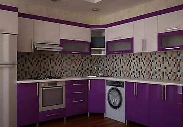 Sifarişlə mətbəx mebeli: Sifarişlə mətbəx dəsti, Özü çəkən petlələr, Mat laminat, Kredit yoxdur, Pulsuz çatdırılma — 18