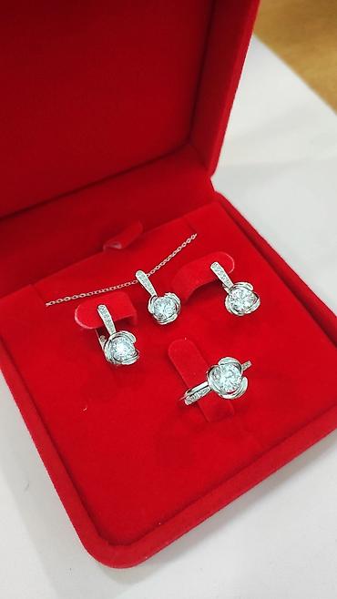 Серебряные наборы украшений: Серебряный Набор+ Цепочка Дизайн Италия Серебро 925 пробы Размеры — 2