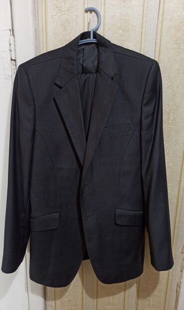 мужской льняной костюм: Костюм 3XL (EU 46), 4XL (EU 48), цвет - Серый