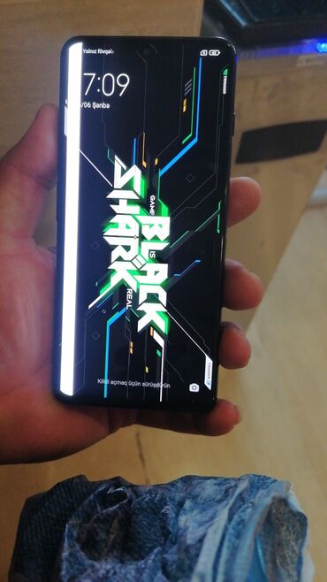 samsung s3550 shark slider: Xiaomi Black Shark 4, 128 GB, rəng - Göy, 
 Düyməli, Barmaq izi, İki sim kartlı
