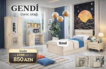 Детская мебель: GENDI gənc otağı dəsti Komplektin tərkibi: - Tək nəfərlik çarpayı — 1