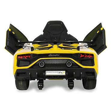 balaca maşin: Uşaq maşını Lamborghini Aventador sarı 12V batareya Pult2,4GHz Əsl — 9
