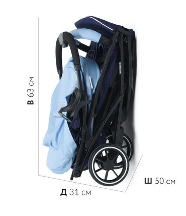 Коляски: Коляска, цвет - Голубой, Новый — 17