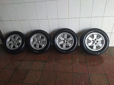 islenmis teker satisi: 4 ədəd yığılmış disk+şin komplekti əla vəziyyətdədiler pirus diskidi — 1