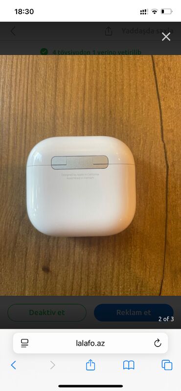 Другая аудиотехника: Новый Беспроводные (Bluetooth) Наушники, Apple, цвет - Белый