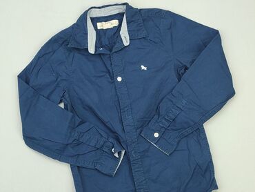 granatowa spódniczka 134: Koszula 10 lat, stan - Dobry, wzór - Jednolity kolor, kolor - Niebieski