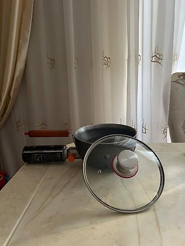 balıqcı: Özübişirən kamp tavası. Gördüyünüz bu məhsul, tam hündürlüyü 9,6 sm — 7