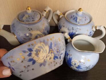Mətbəx aksesuarları: Çay dəsti, Farfor, 6 nəfərlik, SSRİ