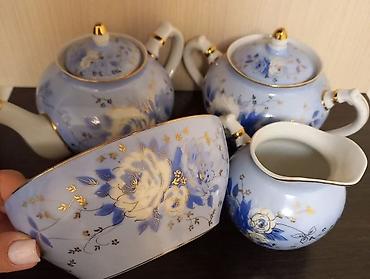 cay servizi: Çay dəsti, Farfor, 6 nəfərlik, SSRİ — 3