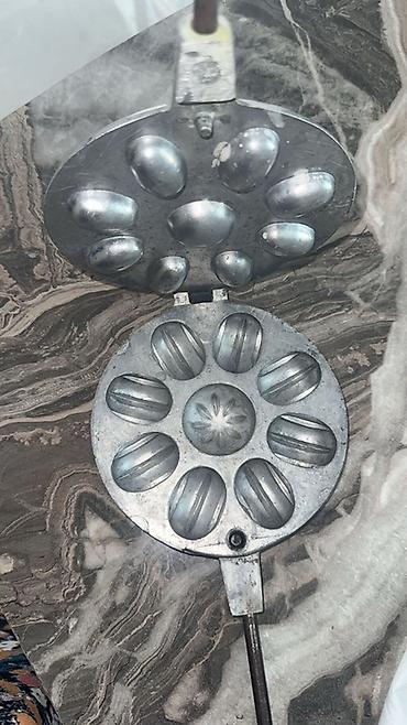 qədimi tava: Şirniyyat qəlibləri, rəng - Gümüşü, Metal, Oval — 1