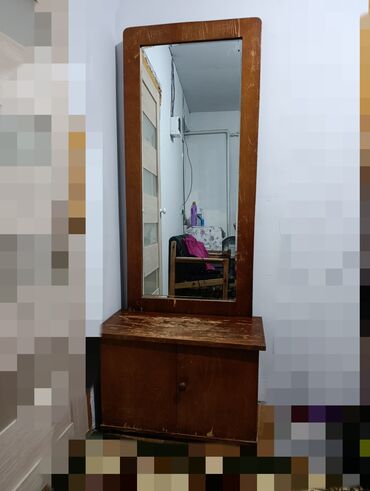 мебель для ванной бишкек: Туалетный столик, С зеркалом, цвет - Коричневый, Дерево