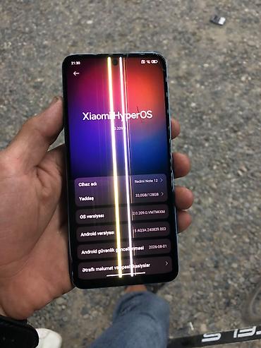 Mobil telefonlar: Redmi Note 12, 128 GB, rəng - Göy, Barmaq izi — 2