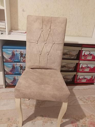 par: Yumşaq oturacaqlı yemək otağı stulu - Rəng: açıq bej - Material — 3