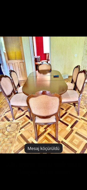 barni stul: Для гостиной, Б/у, Раскладной, 8 стульев