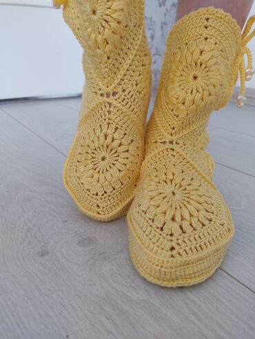 Домашние тапочки: Домашние тапочки, 37.5, Новый, цвет - Желтый, Самовывоз — 9