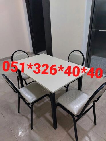 Masa və oturacaq dəstləri: Qonaq otağı üçün, Yeni, Dördbucaq masa, 4 stul -da lalafo.az — 18 Masa və oturacaq dəstləri: Qonaq otağı üçün, Yeni, Dördbucaq masa, 4 stul — 18