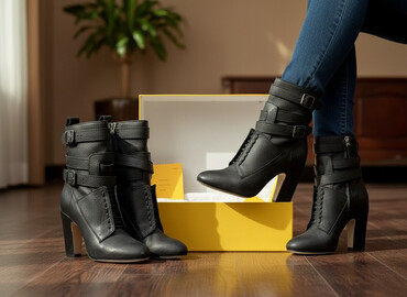 Botinka və botilyonlar: Fendi, Ölçü: 36, rəng - Qara, Yeni — 1