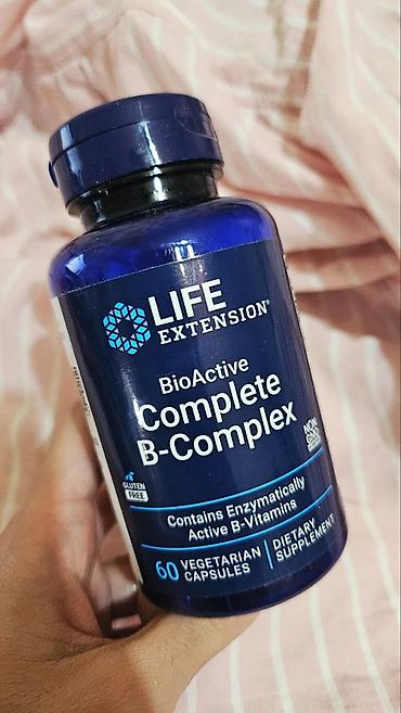 Life Extension yuksek dozali B‑Complex – qida əlavəsi. Təhminən 55